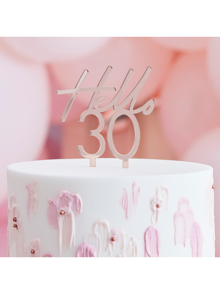 Ginger Ray 'Hello 30' Cake Topper main product photo