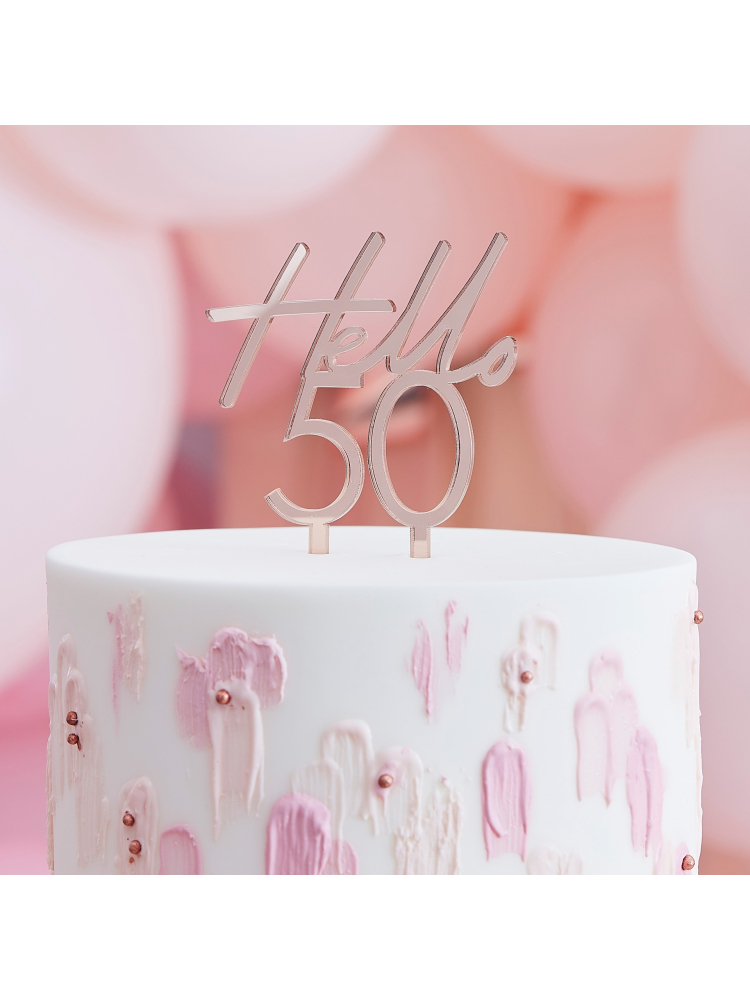Ginger Ray 'Hello 50' Cake Topper main product photo