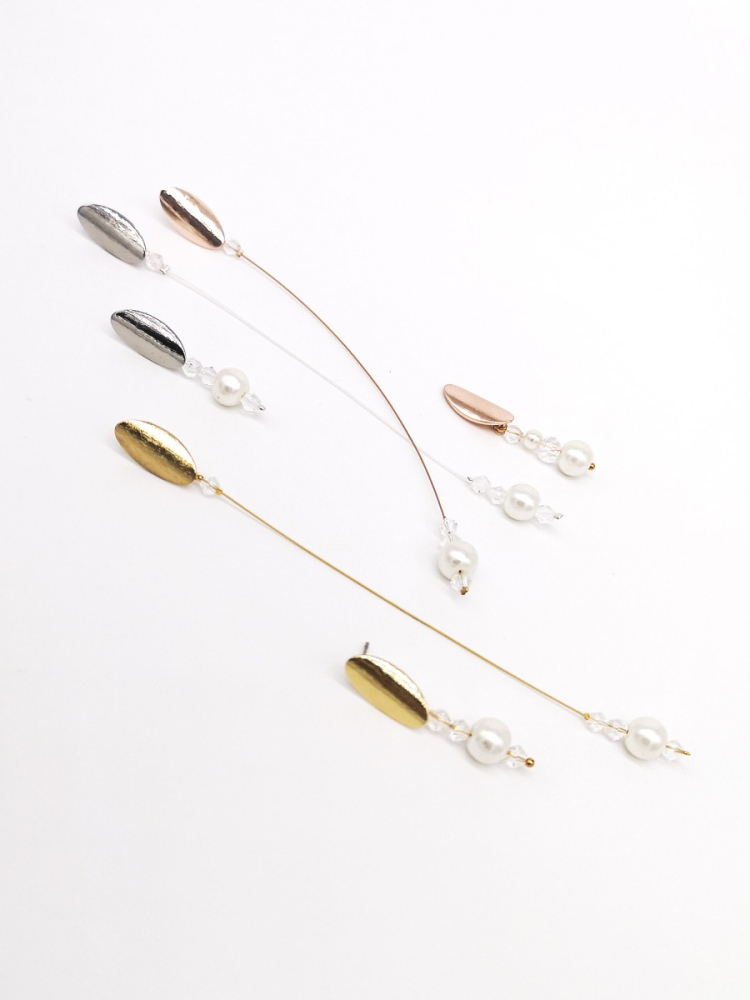 Forever & Eva O203L Langer Perlenohrring main product photo