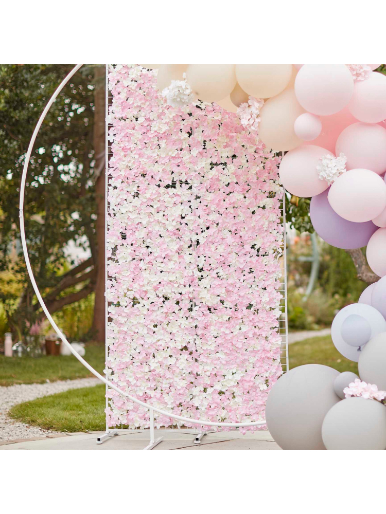 Ginger Ray PAMA-100 Rosa & weiße Blume Backdrop main product photo