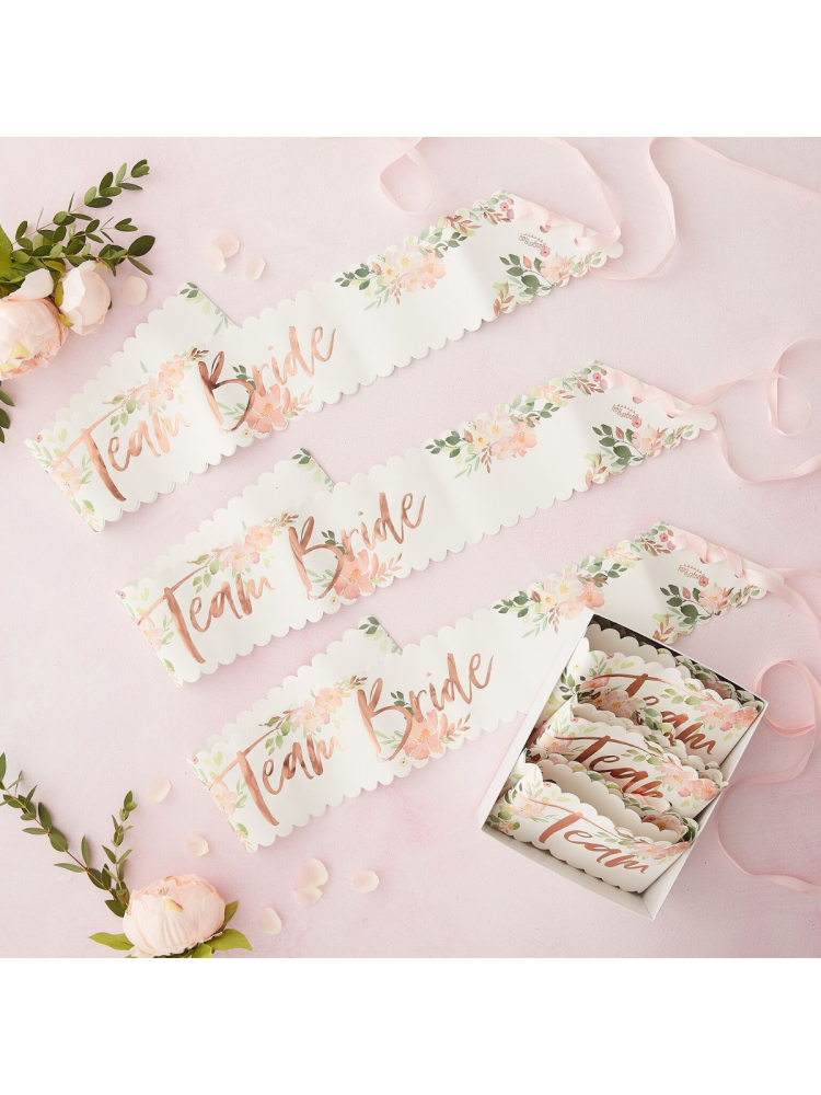 Ginger Ray FH-208 Floral Hen Team Bride Schärpen main product photo