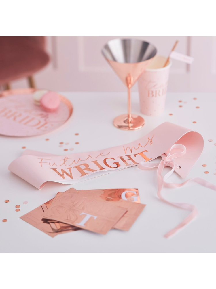 Ginger Ray HN-833 Blush Hen Future Mrs Schärpe main product photo