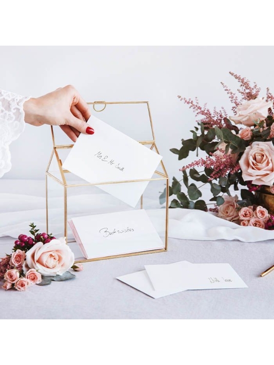 PartyDeko Glasumschlagbox gold main product photo