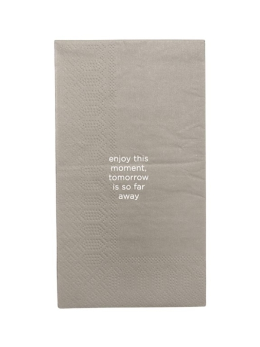 Leeff 18766 Servietten – Genieße den Moment, morgen ist noch so fern Taupe main product photo