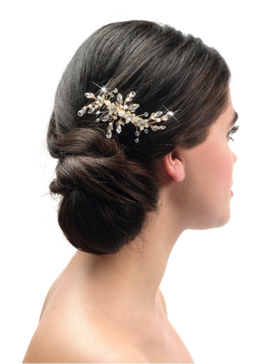 Poirier Haarkamm Hochzeit BB-438 Gold main product photo
