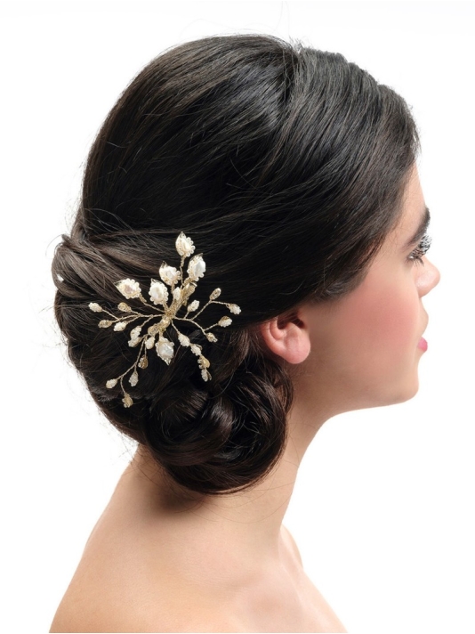 Poirier Haarkamm Hochzeit BB-444 Gold main product photo