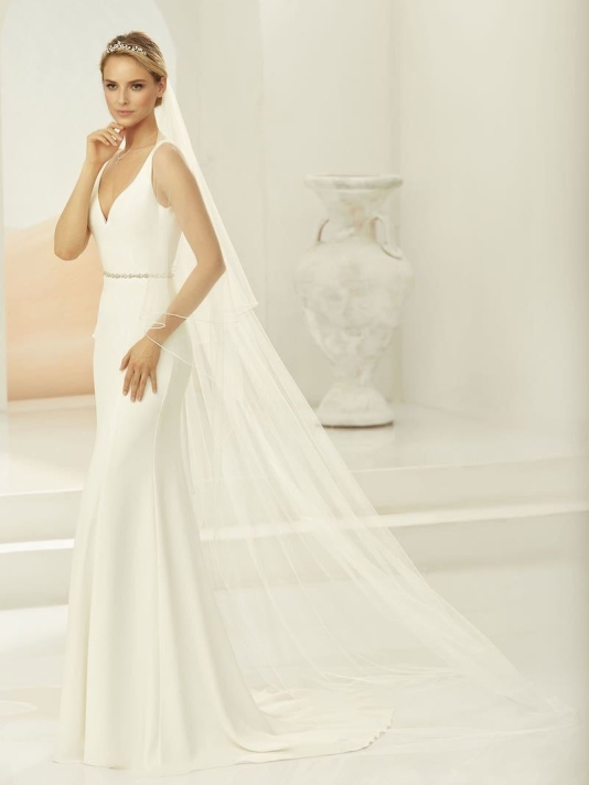 Bianco Evento S396 Schleier - 220/80 cm main product photo
