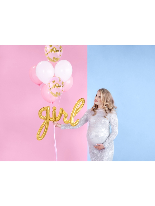 PartyDeko Folienballon Girl Gold main product photo