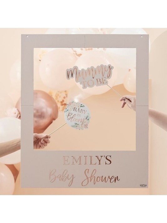 Ginger Ray BL-113 Floral Baby Shower Fotokabinenrahmen main product photo