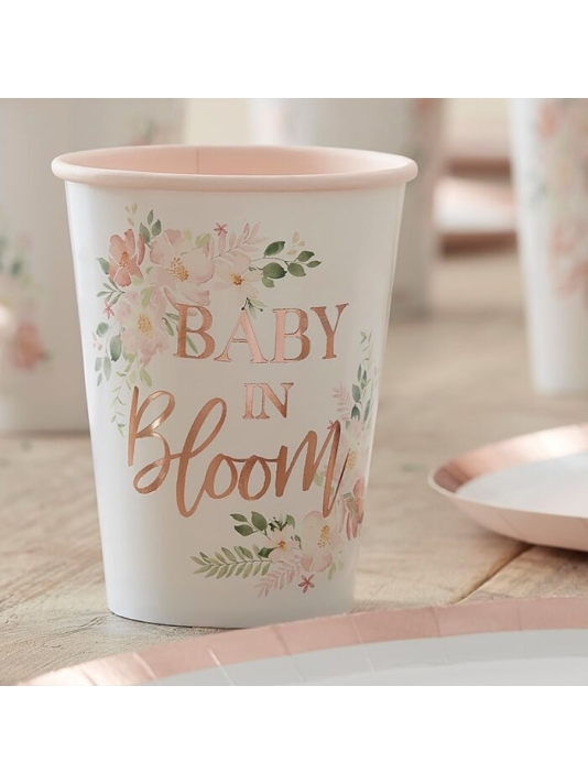 Ginger Ray BL-116 Floral Baby Shower Tassen main product photo