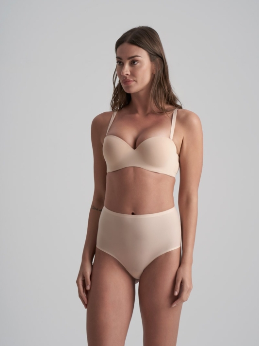 BYE BRA Uni Stretch High Briefs Beig main product photo