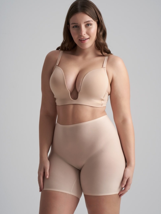 BYE BRA Uni Stretch Mid Waist Short Beige main product photo
