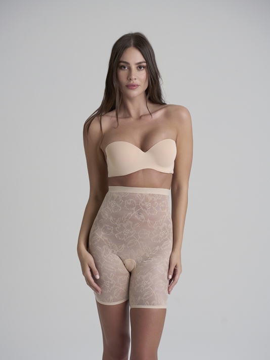 BYE BRA Lacy High Waist Shaping Short Beige main product photo