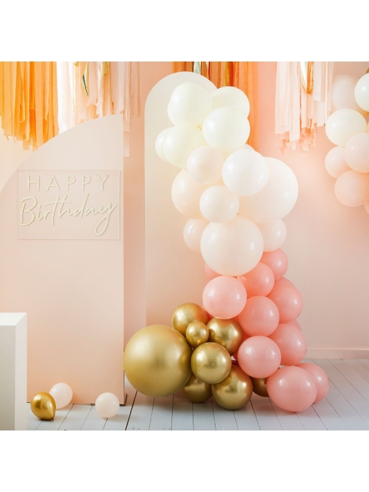 Ginger Ray MIX-378 Mix It Up Gold & Peach Ballonbogen main product photo