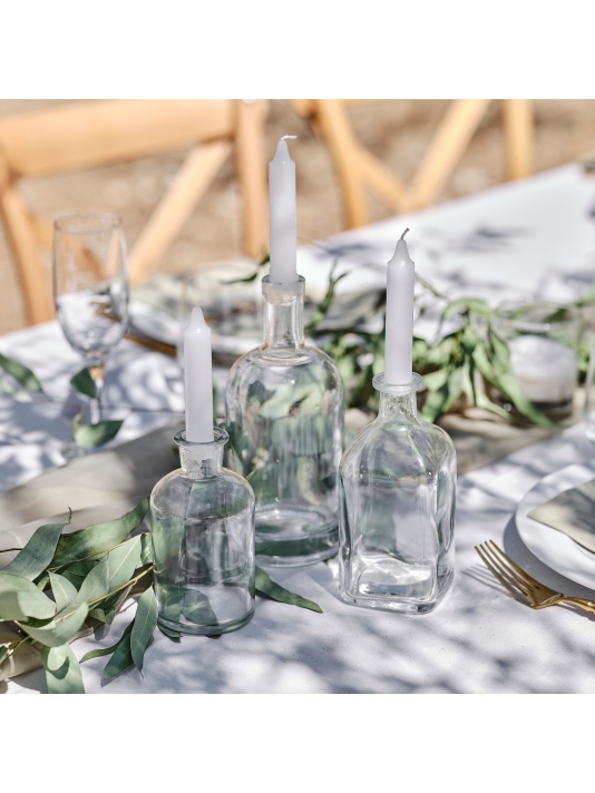 Ginger Ray SW-812 Glasflaschen-Kerzenhalter mit Kerzen main product photo